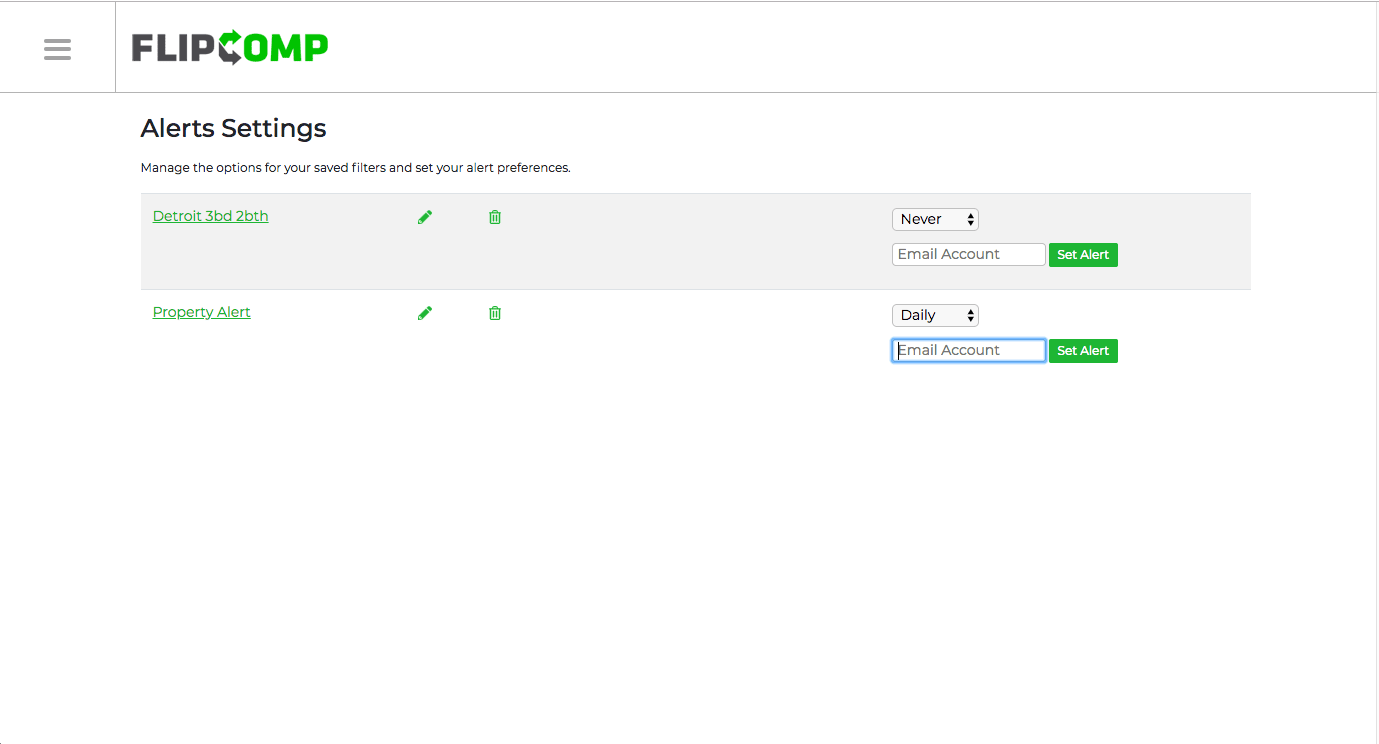 Set up a Property Alert Support